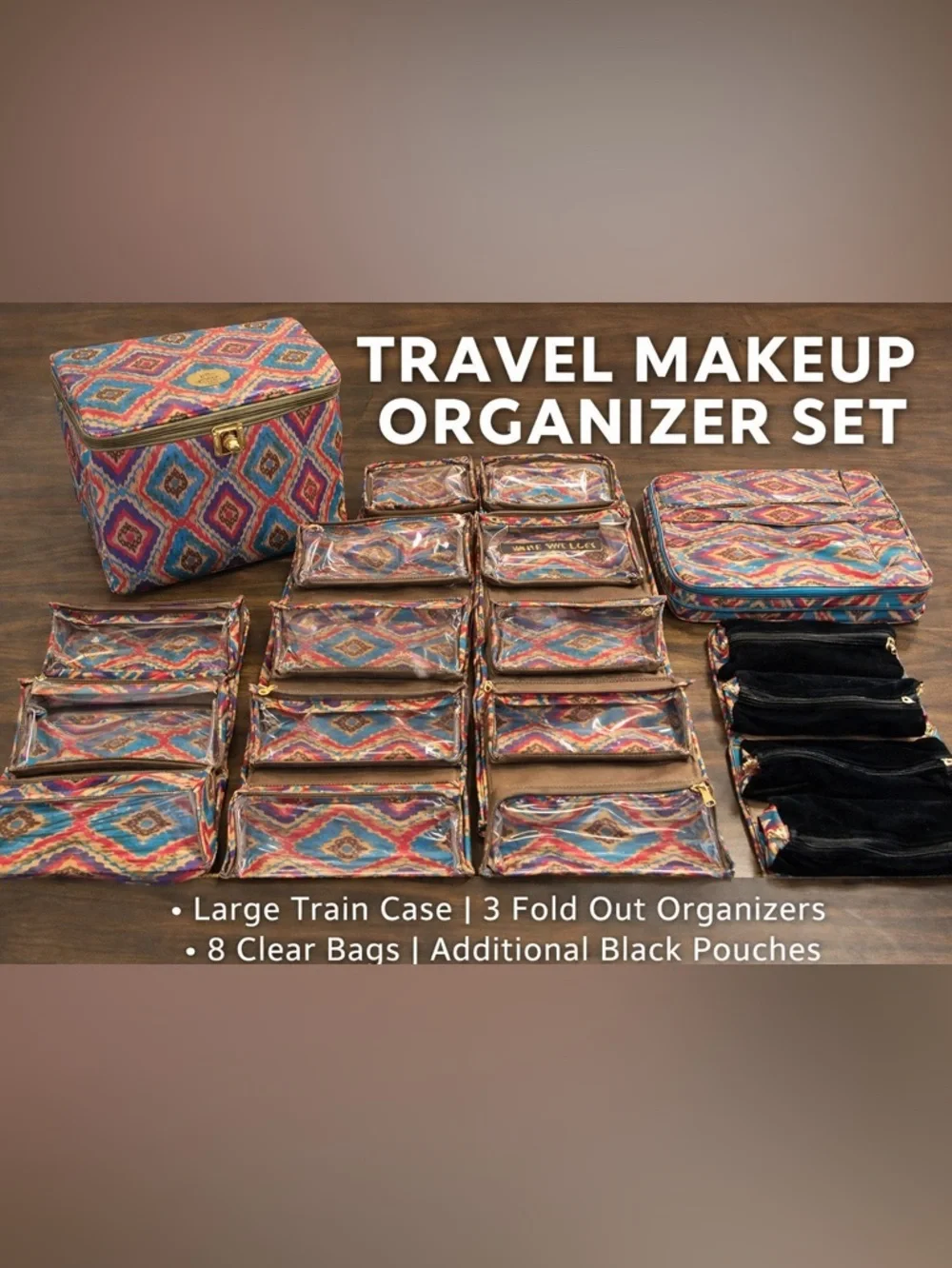 TRAVEL COSMETIC ORGANIZER SET